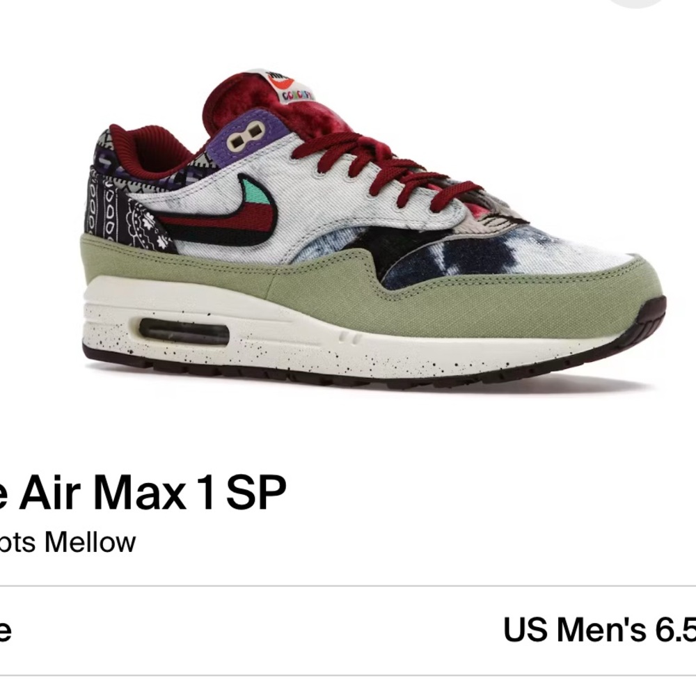 Nike Air Max 1 SP Red and Black Sneakers